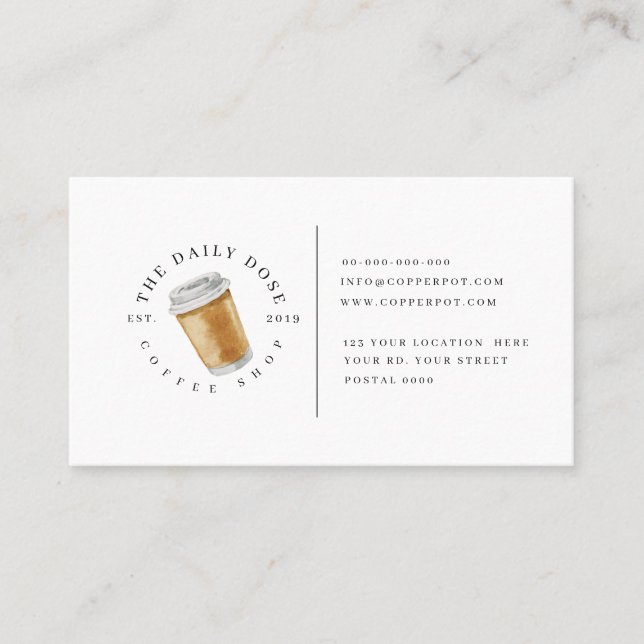 Carte de fidélité pour le carte de visite de (Devant)