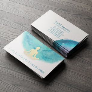Carte de fidélité professeur de YOGA aquarelle sar