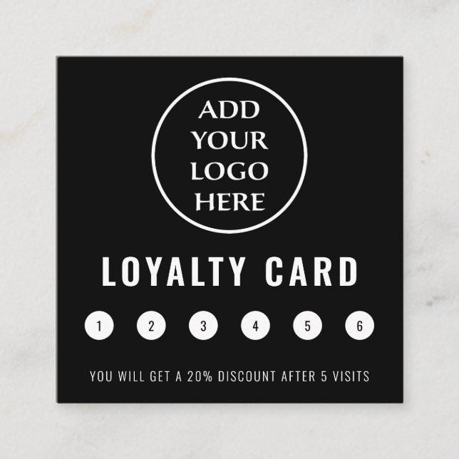 Carte De Fidélité Professionnel Moderne Médias Sociaux Logo d'entrep (Devant)