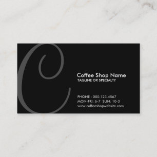 Carte De Fidélité punch à café initial aérien CHOISISSEZ VOS PROPRES