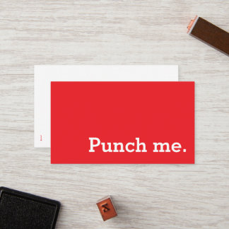 Carte De Fidélité Punch Me Simple Dark Loyalty Coffee Punch-Card
