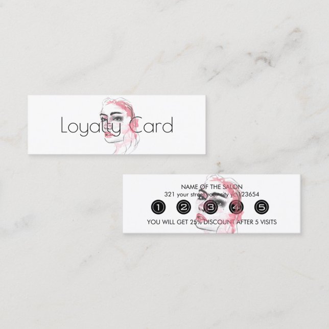 Carte De Fidélité Purple Glitter Luxury Drip Salon  (Devant / Derrière)