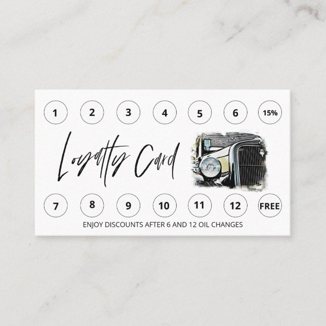 Carte De Fidélité *~* QR Lube Lavage de voiture - LOGO Rewards Merci (Devant)