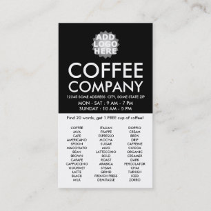 Carte De Fidélité recherche de mot-café OBTENIR UNE COUPE GRATUITE