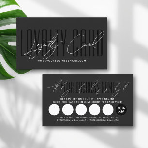 Carte De Fidélité récompense de script de typographie moderne