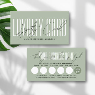Carte De Fidélité récompense de script de typographie moderne