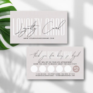 carte de fidélité récompense écriture typographie