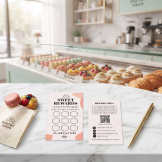 Carte De Fidélité Récompenses de pâtisserie personnalisées