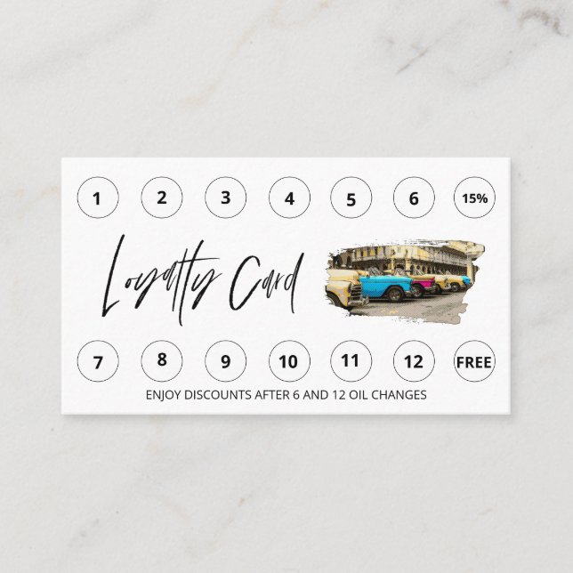 Carte De Fidélité *~* Récompenses QR Lube Lavage de voiture - LOGO M (Devant)