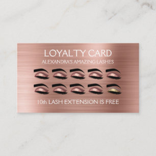 Carte de fidélité rose Gold Foil