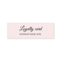 Carte de fidélité rose minimaliste et élégante