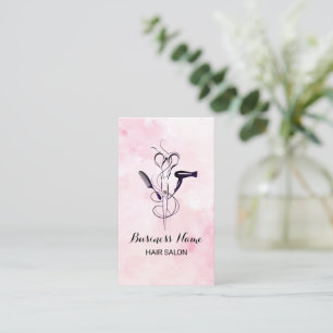 Carte De Fidélité Salon de beauté aquarelle rose