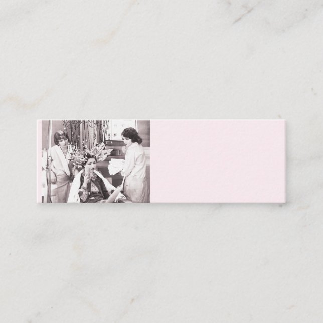 Carte De Fidélité Salon de coiffure rétro (Devant)