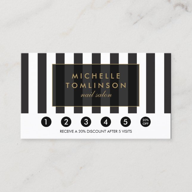 Carte de fidélité Salon Grandes Noires et Blanches (Devant)