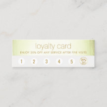 Salon spa 6 Punch Client Loyauté Green Stripe