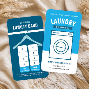 Carte De Fidélité Service de blanchisserie mobile moderne Lave-linge