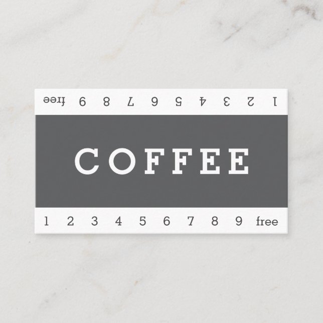 Carte De Fidélité Simple Double Horizon Loyalty Coffee Punch-Card (Devant)