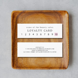 Carte De Fidélité Simple Elegant Rose blanche Beauté Loyauté