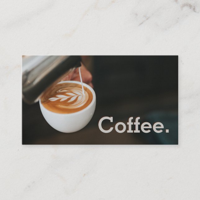 Carte De Fidélité Simple Loyauté Pour Café Art Punch Card (Devant)