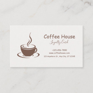 Carte De Fidélité Simple Minimalist Modern Coffee Shop Loyalty Card
