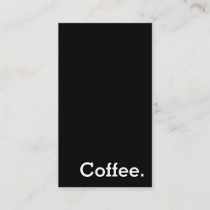Carte De Fidélité Simple Mot foncé Loyauté Coffee Punchcard Vertic