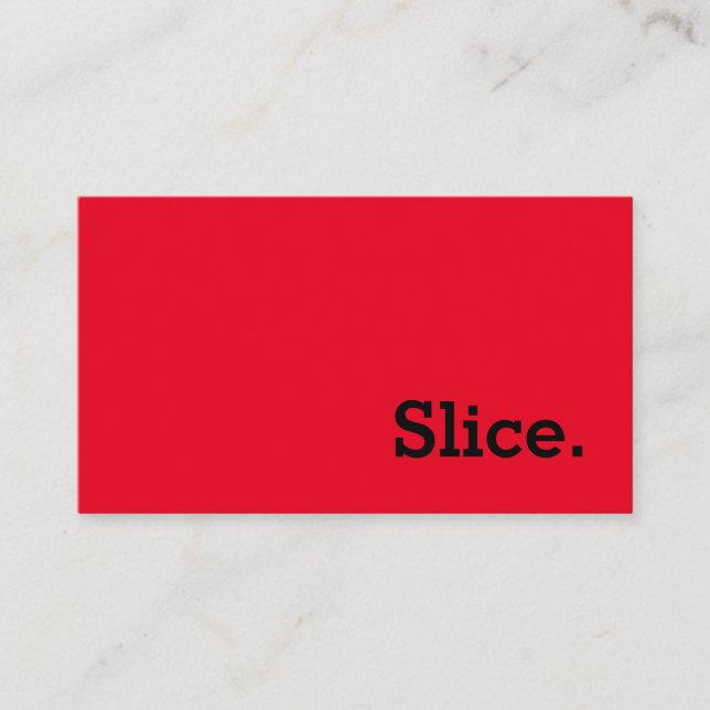 Carte De Fidélité Simple Word Slice Loyalty Punch-Card (Devant)