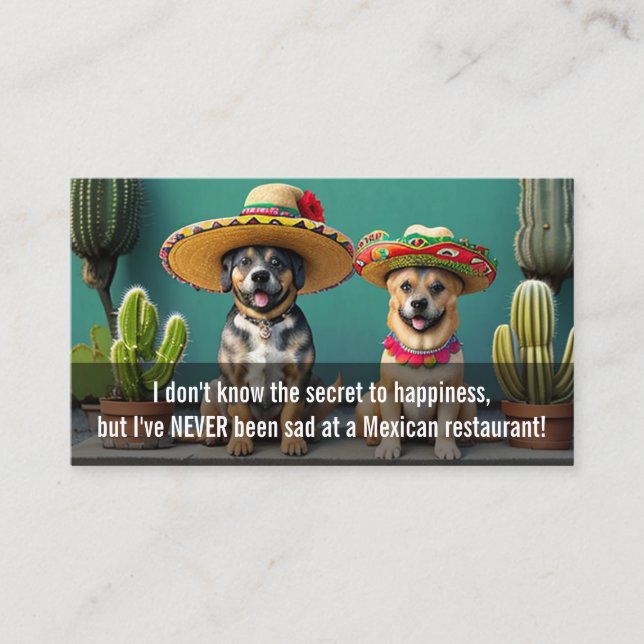 Carte De Fidélité sombreros perros mème (Devant)