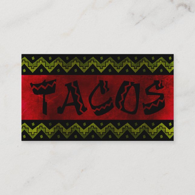 Carte De Fidélité support de taco d'arriba (carte perforée de (Devant)