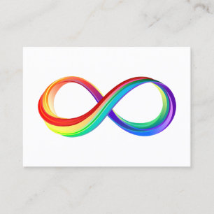 Carte De Fidélité Symbole d'infinité arc-en-ciel stratifié