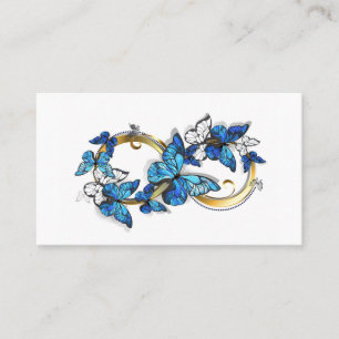 Carte De Fidélité Symbole Infini de Papillons Morpho Bleus