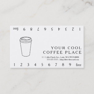 Carte De Fidélité Tasse de café (Togo de papier)