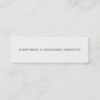 Carte De Fidélité Tout se déroule parfaitement Mini affirmation