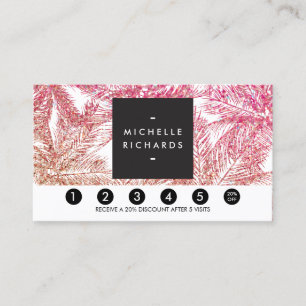 Carte de fidélité Tropical Pink/Bronze Parties sci