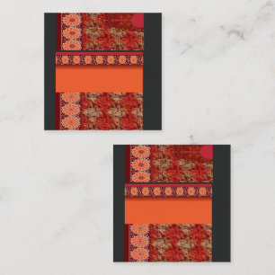 Carte De Fidélité un design d'un motif rouge et or