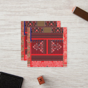 Carte De Fidélité un tableau rouge et noir au coeur rouge