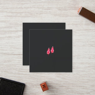 Carte De Fidélité une paire de feuilles rouges sur un arrière - plan