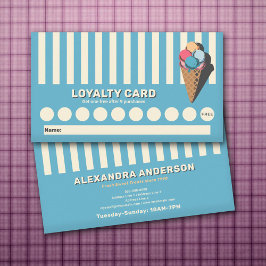 Carte de fidélité vintage Ice Cree Cone