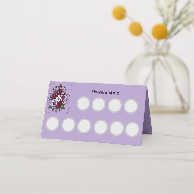 Carte De Fidélité Violettes 20 points  (Devant)
