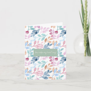Carte de fidélité Watercolor Nature Motif