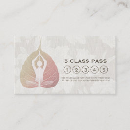 Carte De Fidélité Yoga Studio Classe Pass Méditation Pose Bodhi Leaf