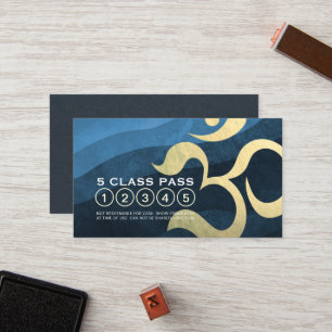 Carte De Fidélité Yoga Studio Méditation Instructeur 5 Classe Pass O