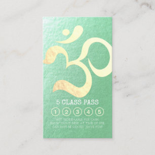 Carte De Fidélité Yoga Studio Méditation Instructeur 5 Classe Pass O