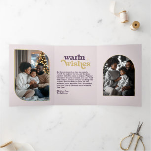 CARTE DE FIN D'ANNÉE TROIS VOLETS 