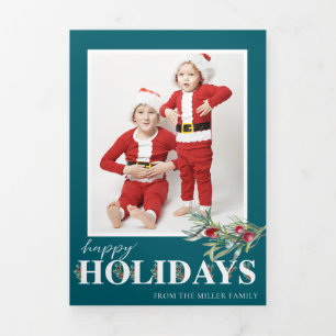 CARTE DE FIN D'ANNÉE TROIS VOLETS 