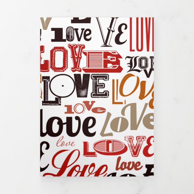 Carte De Fin D'année Trois Volets Amour 1 (Page de couverture)