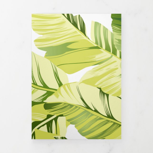 Carte De Fin D'année Trois Volets Banane Feuille 4 (Page de couverture)