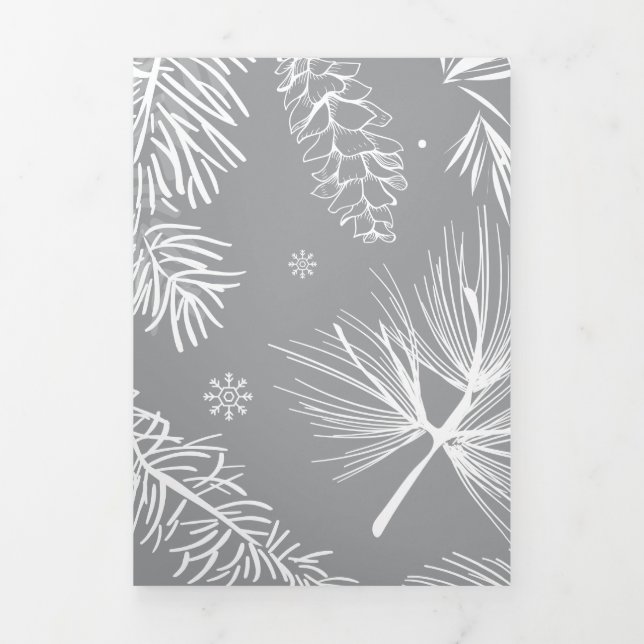 Carte De Fin D'année Trois Volets Branches et Pin 4 (Page de couverture)