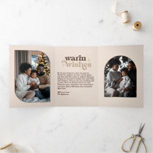 Carte De Fin D'année Trois Volets Cocos d'hiver Cosy Vibes Retro Noël Photo