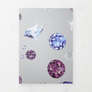 Carte De Fin D'année Trois Volets Galaxie de diamant 3