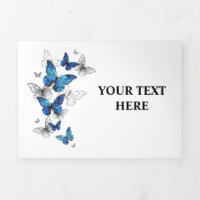 Papillons volants bleus Morpho
